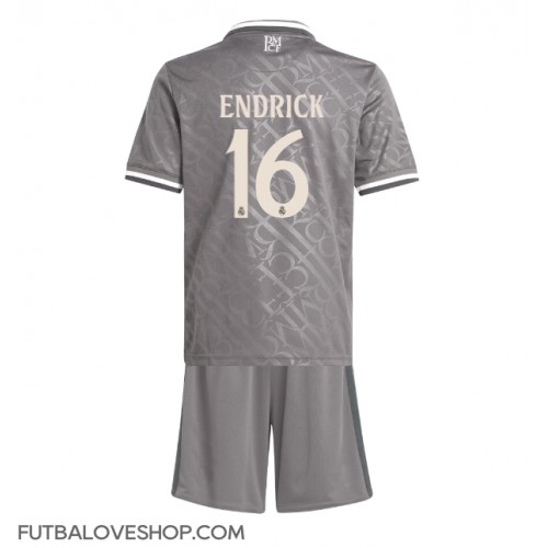 Dres Real Madrid Endrick #16 Tretina pre deti 2024-25 Krátky Rukáv (+ trenírky)